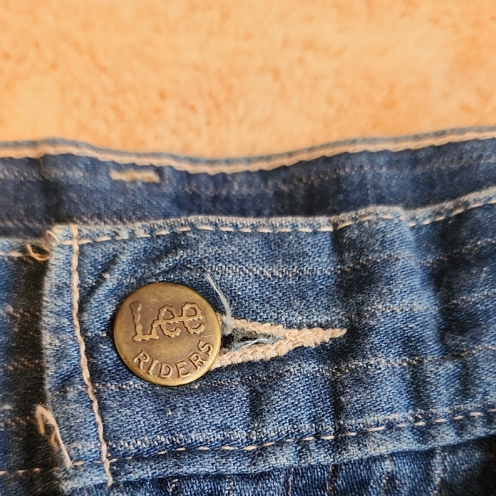 VINTAGE Lee Women's High Rise Blue Striped Jeans - Picture 9 of 10